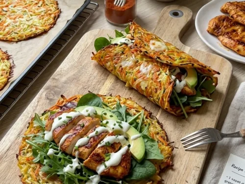 Crispy Veggie & Paprika Chicken Wraps
