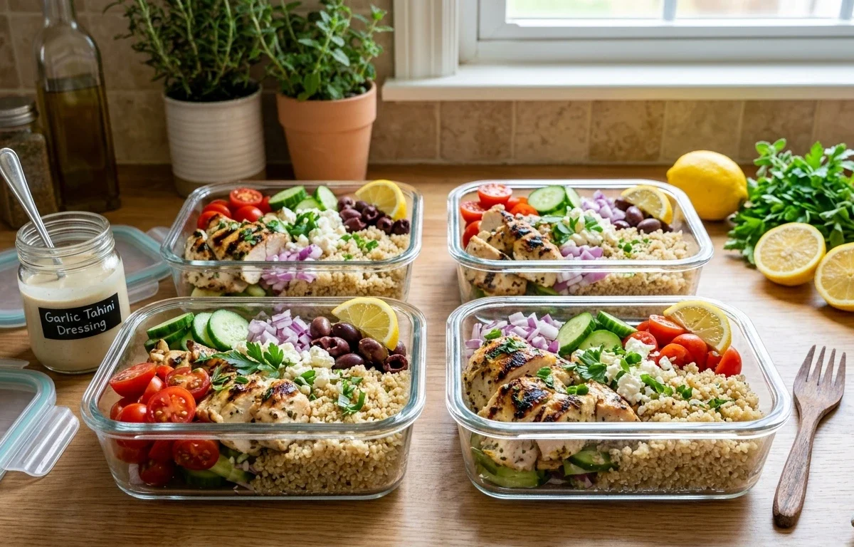 Meal Prep Mediterranean Chicken Grain Bowls