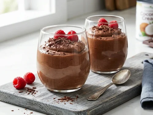 Easy 3-Ingredient Dark Chocolate Coconut Cloud Mousse