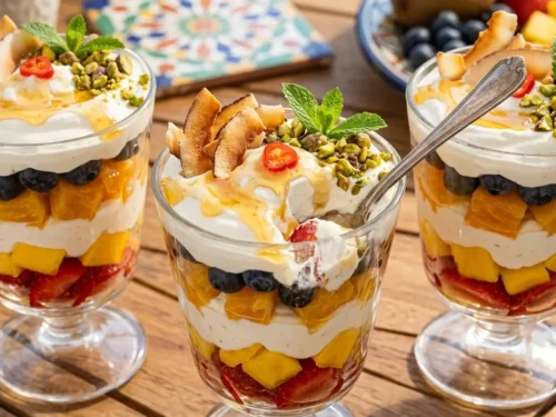 Tropical Fire & Cream Fruit Cups