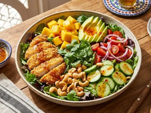 Crispy Chicken Mango Crunch Salad