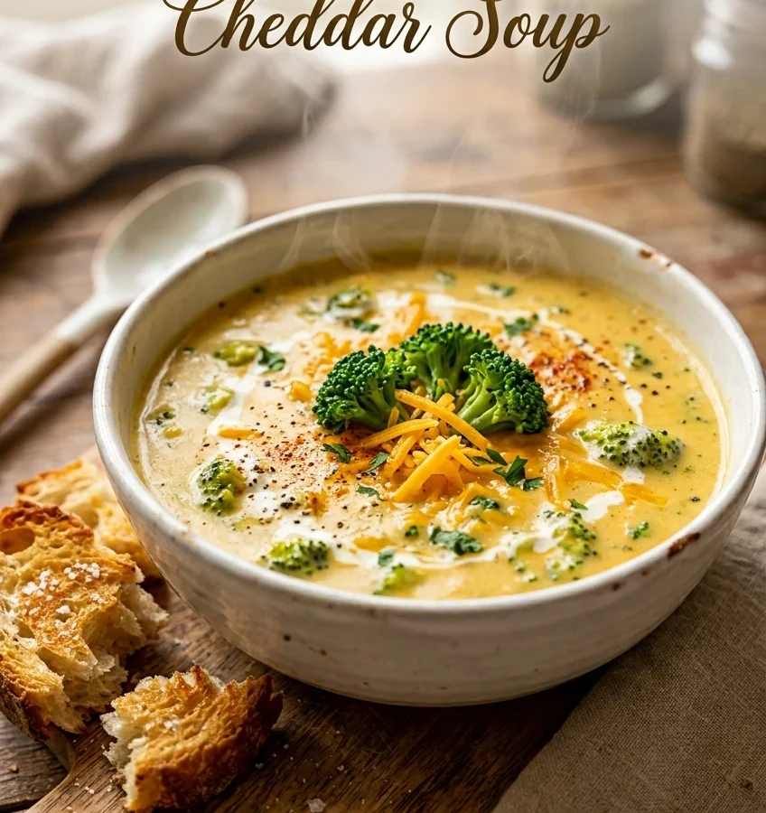 Easy Creamy Broccoli Cheddar Soup