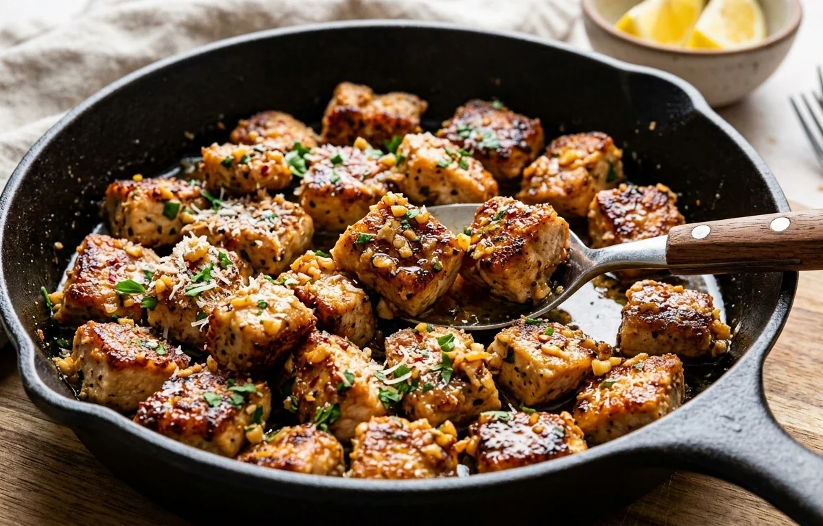 Crispy Garlic Butter Chicken Bites