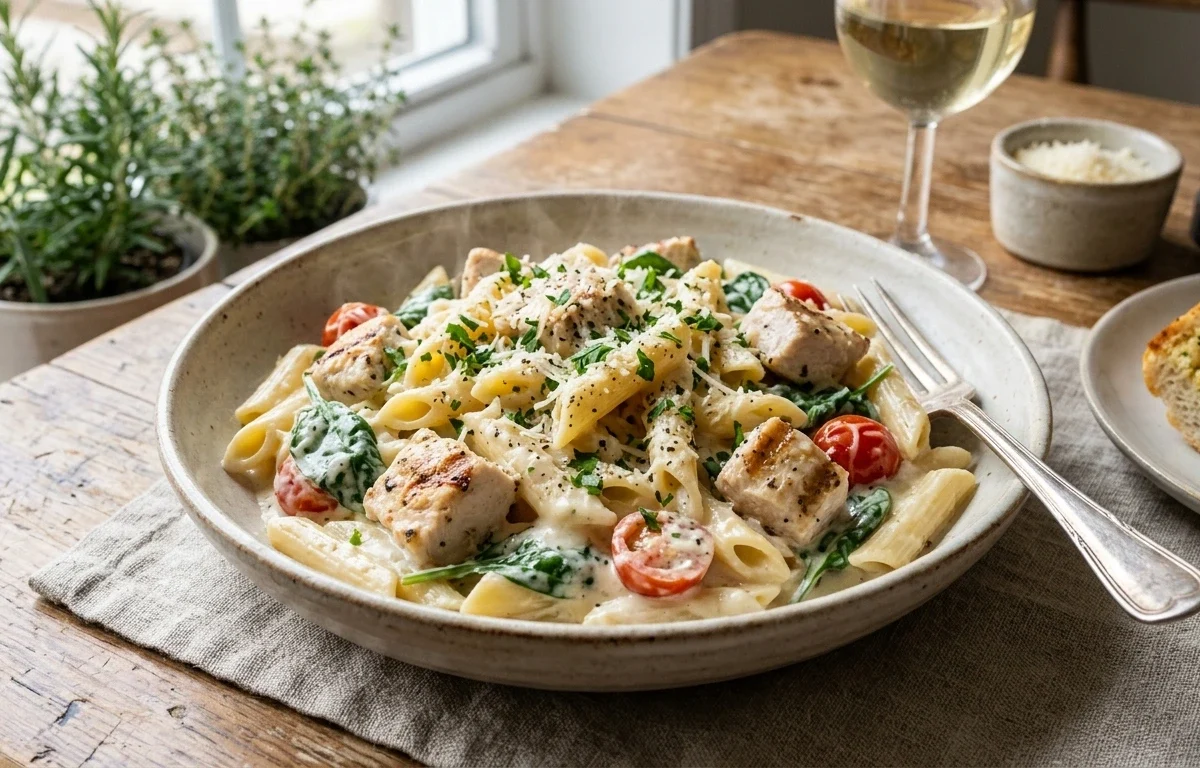 Creamy Garlic Parmesan Chicken Pasta