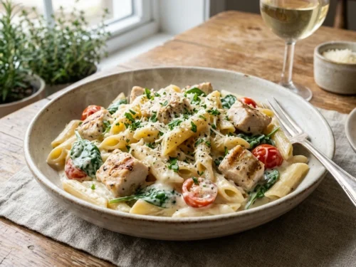 Creamy Garlic Parmesan Chicken Pasta