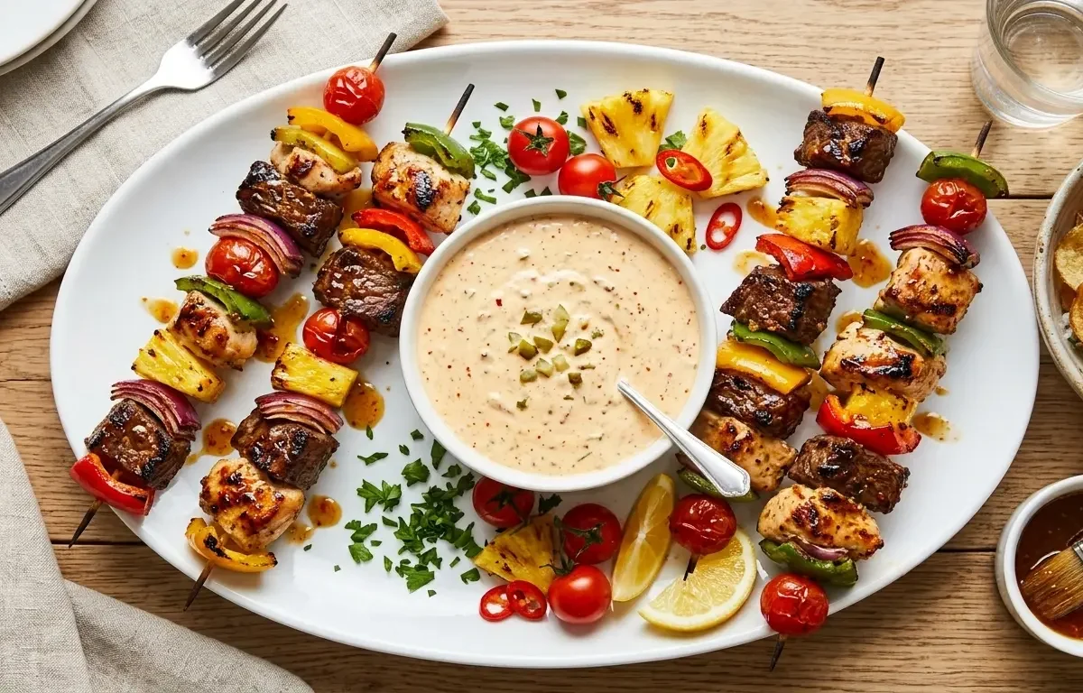 King Brochette with Secret Creamy Sauce