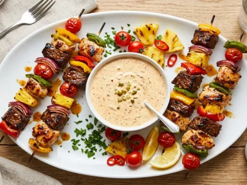 King Brochette with Secret Creamy Sauce