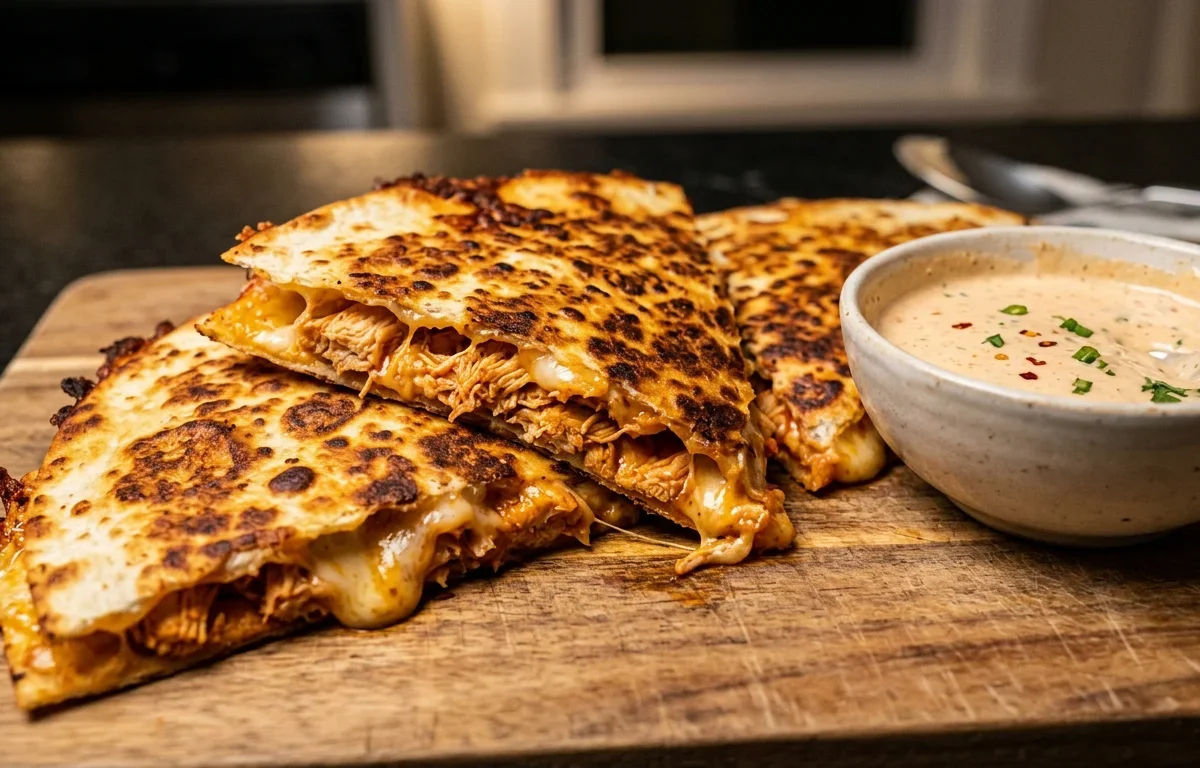 Midnight Crispy Chicken Quesadilla
