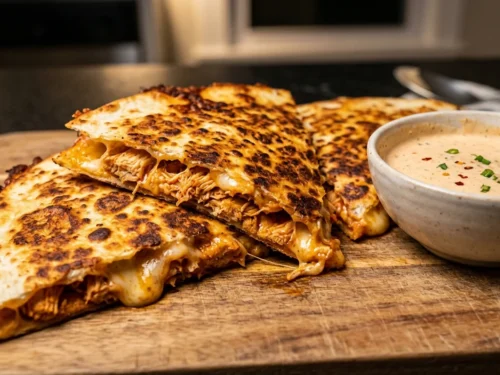 Midnight Crispy Chicken Quesadilla