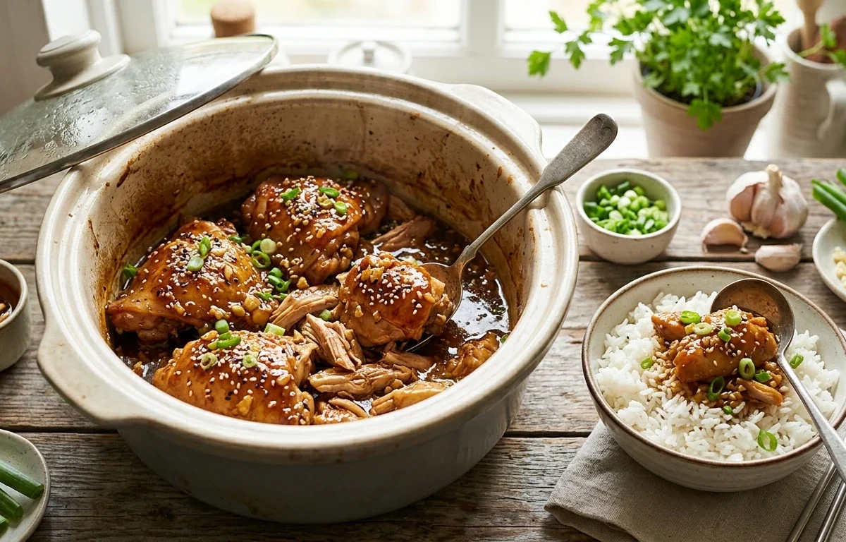 Slow Cooker Honey Garlic Chicken