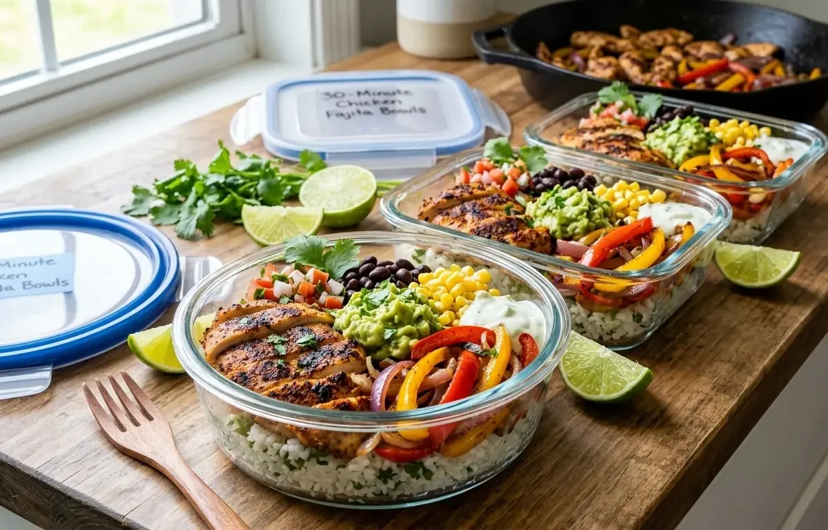 30-Minute Chicken Fajita Bowls