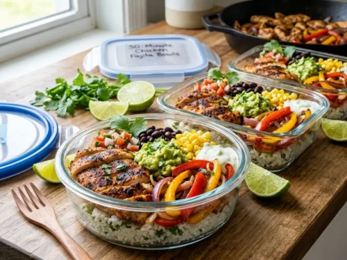 30-Minute Chicken Fajita Bowls