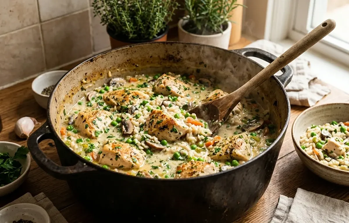 One-Pot Creamy Chicken and Rice