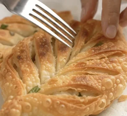 Crispy Leaf-Braided Potato Pastries