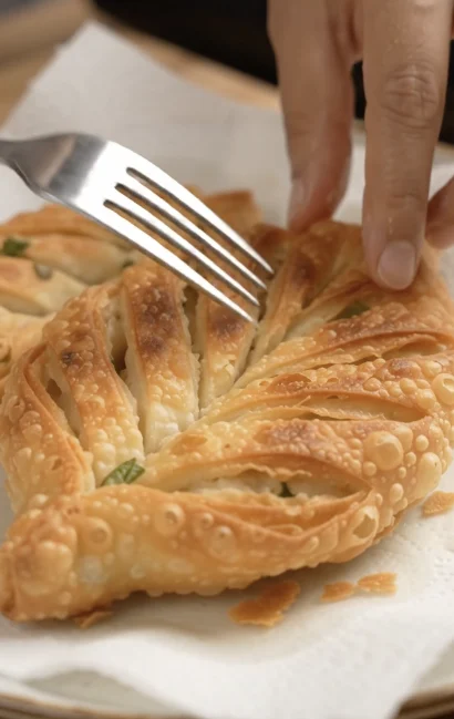 Crispy Leaf-Braided Potato Pastries