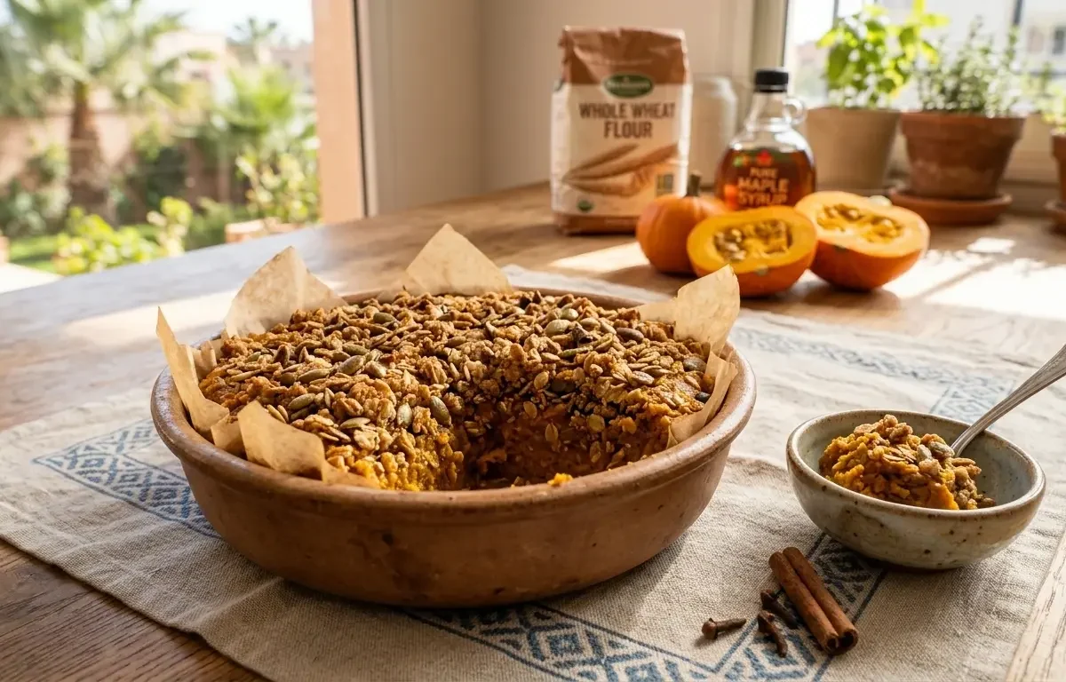 Quick Pumpkin Crumble with Spiced Oat Topping