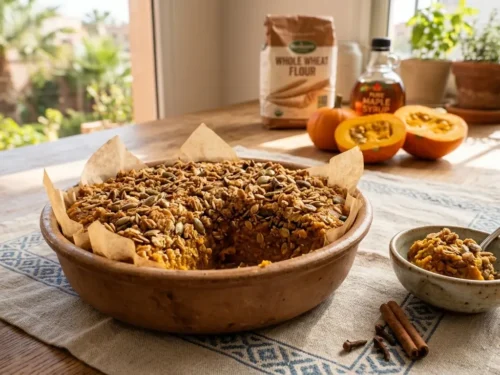Quick Pumpkin Crumble with Spiced Oat Topping