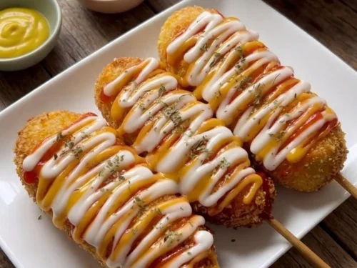 Crispy Korean Cheese Corn Dogs