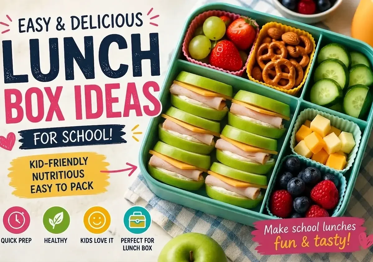 Easy School Lunch Idea: Turkey & Cheese Apple Sandwich