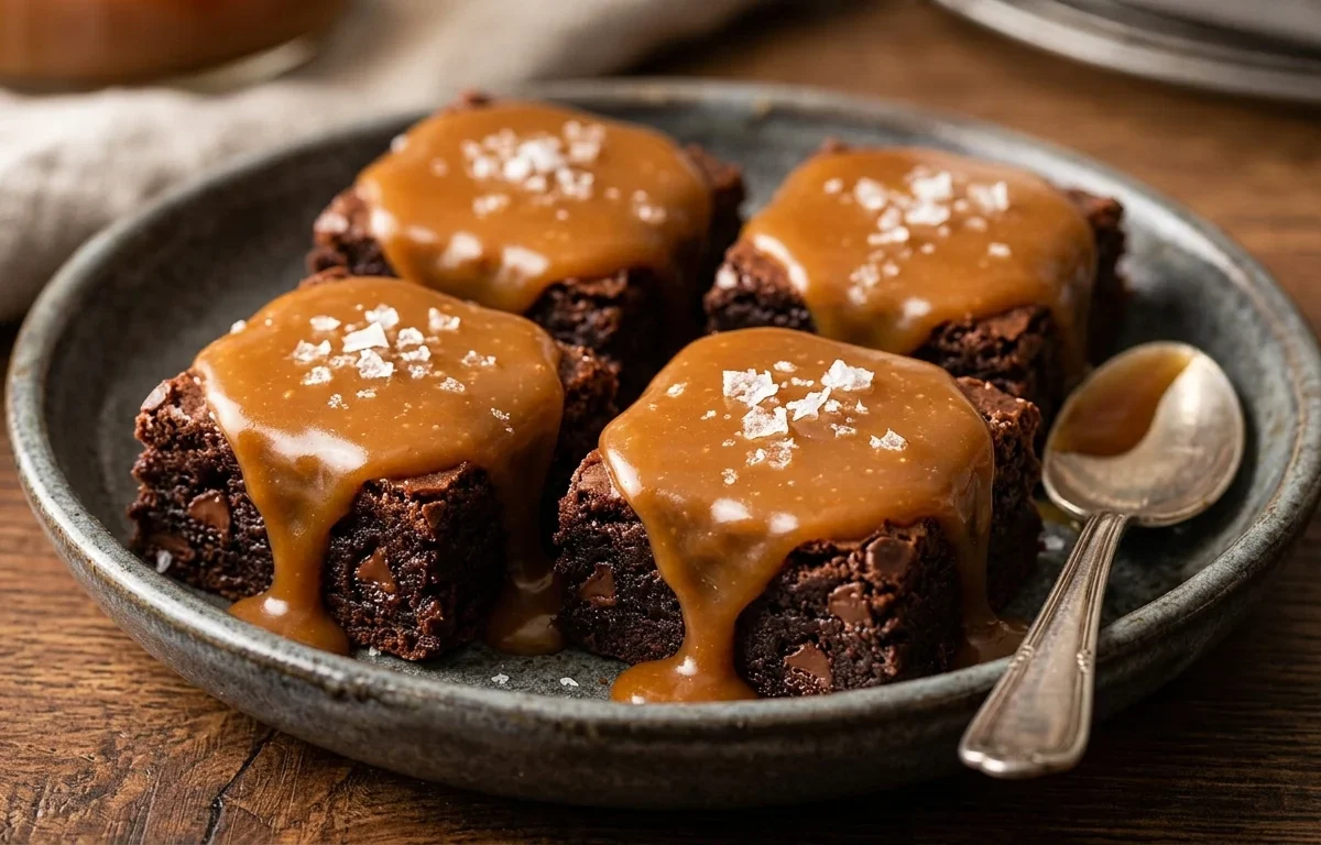 Easy Salted Caramel Brownie Bites