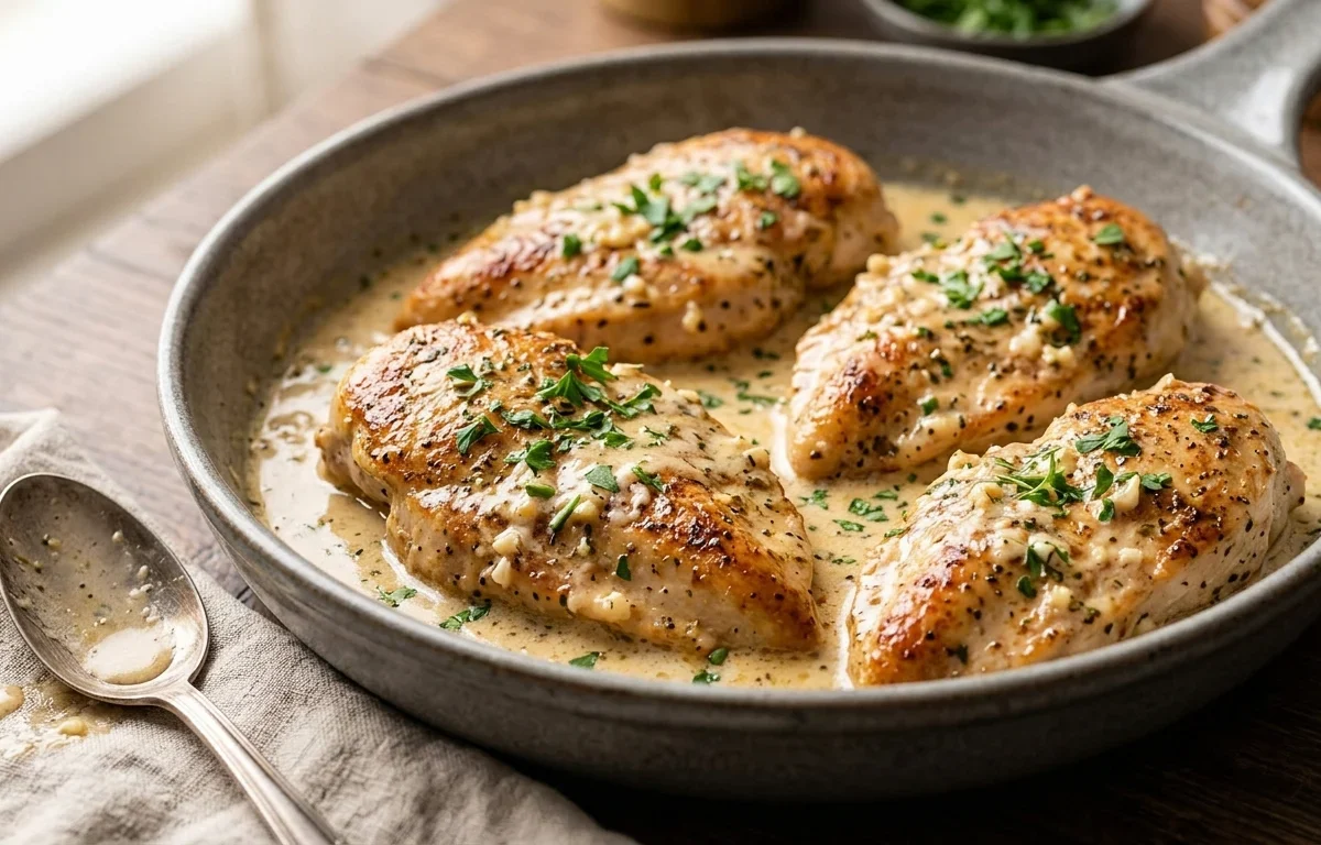 Creamy Garlic Parmesan Chicken Skillet