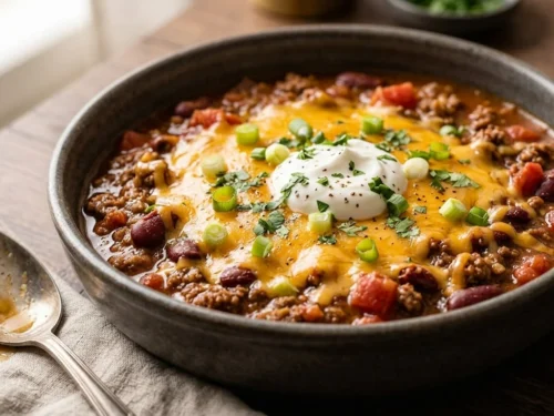 Cheesy Beef Chili