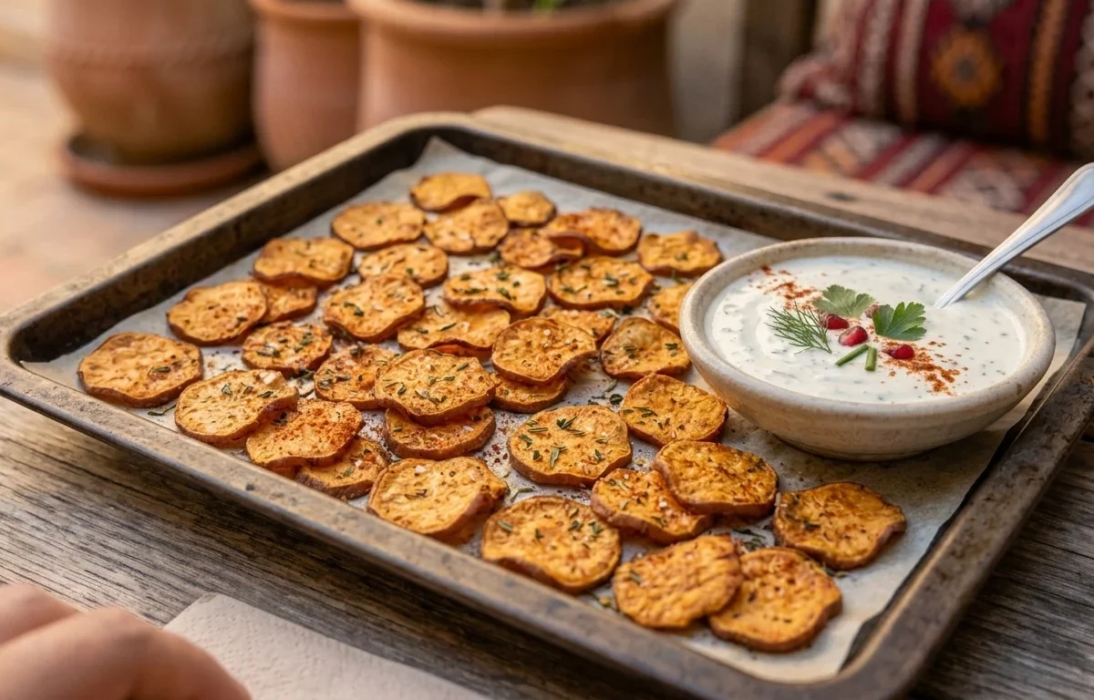 Crispy Baked Sweet Potato Slices