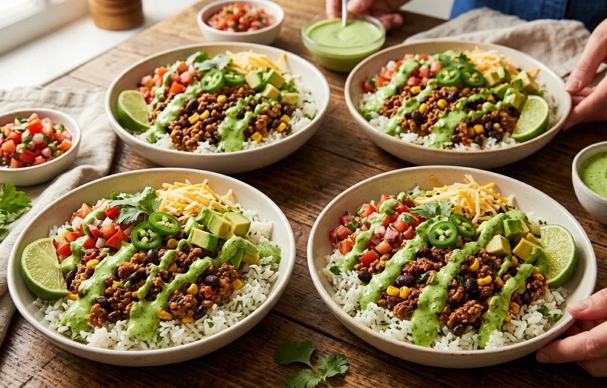 Taco Beef & Rice Bowls