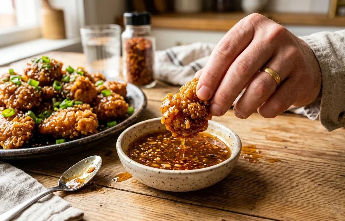 Sticky Honey Garlic Dipping Sauce for Chicken Bites