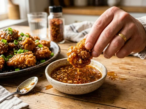 Sticky Honey Garlic Dipping Sauce for Chicken Bites