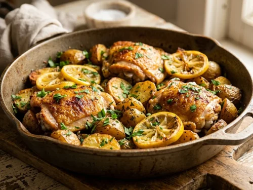 Easy Lemon Garlic Chicken and Potatoes
