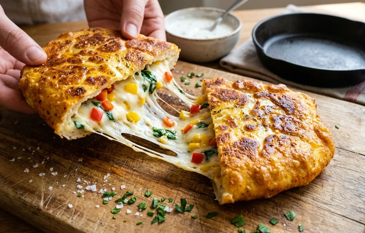 Golden Cheese Reveal Flatbread