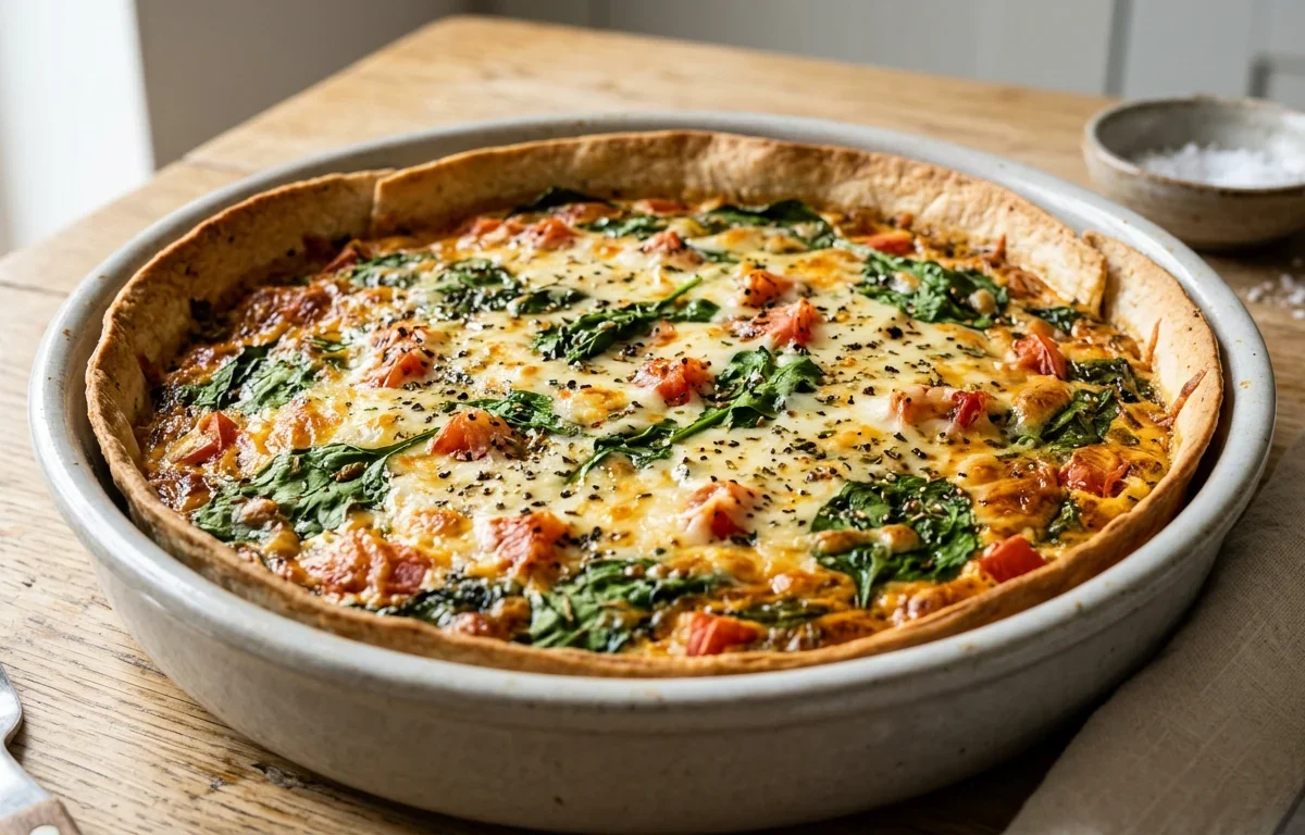 Tortilla Crust Baked Quiche