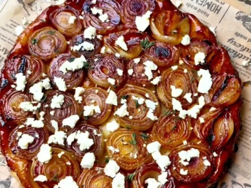 Caramelized Shallot & Goat Cheese Tarte Tatin