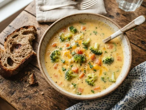 Creamy Broccoli Cheddar Cheese Soup