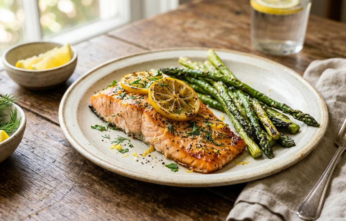 Lemon Herb Sheet-Pan Salmon & Asparagus