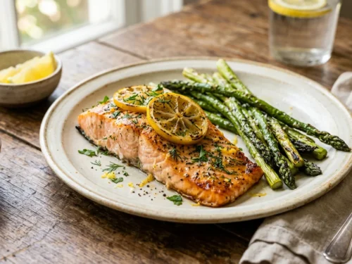 Lemon Herb Sheet-Pan Salmon & Asparagus