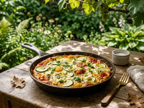 Crispy Zucchini & Cherry Tomato Frittata