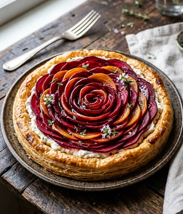 Artisan Beetroot & Whipped Goat Cheese Tart