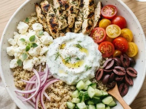 Lemon Herb Mediterranean Grilled Chicken Bowl