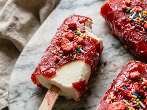 Crispy Fruit Roll-Up Ice Cream Bars