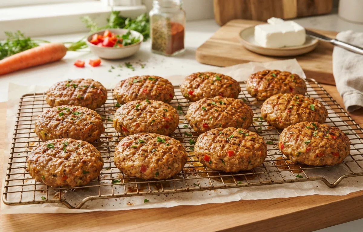 Veggie & Cream Cheese Meat Patties