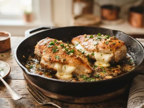 Pan-Seared Cheese-Stuffed Chicken Breasts