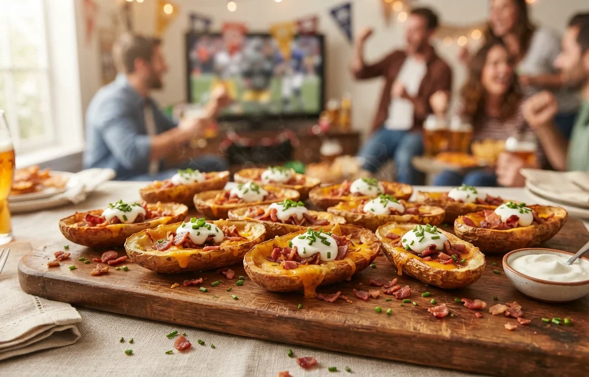 Loaded Chive & Cheddar Potato Skins