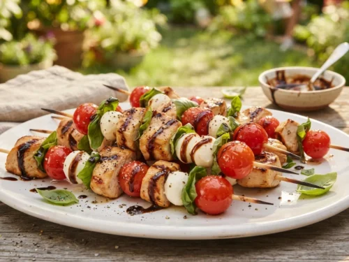 Grilled Chicken Caprese Skewers