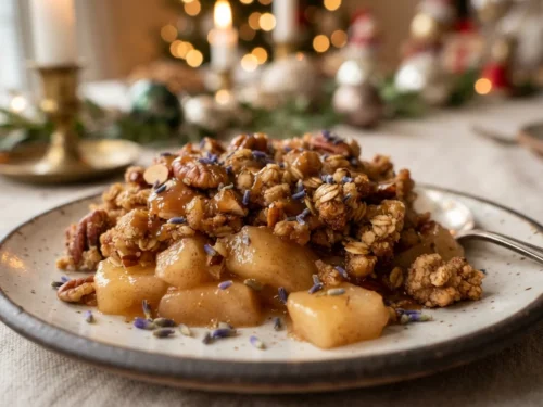 Apple Lavender Crumble