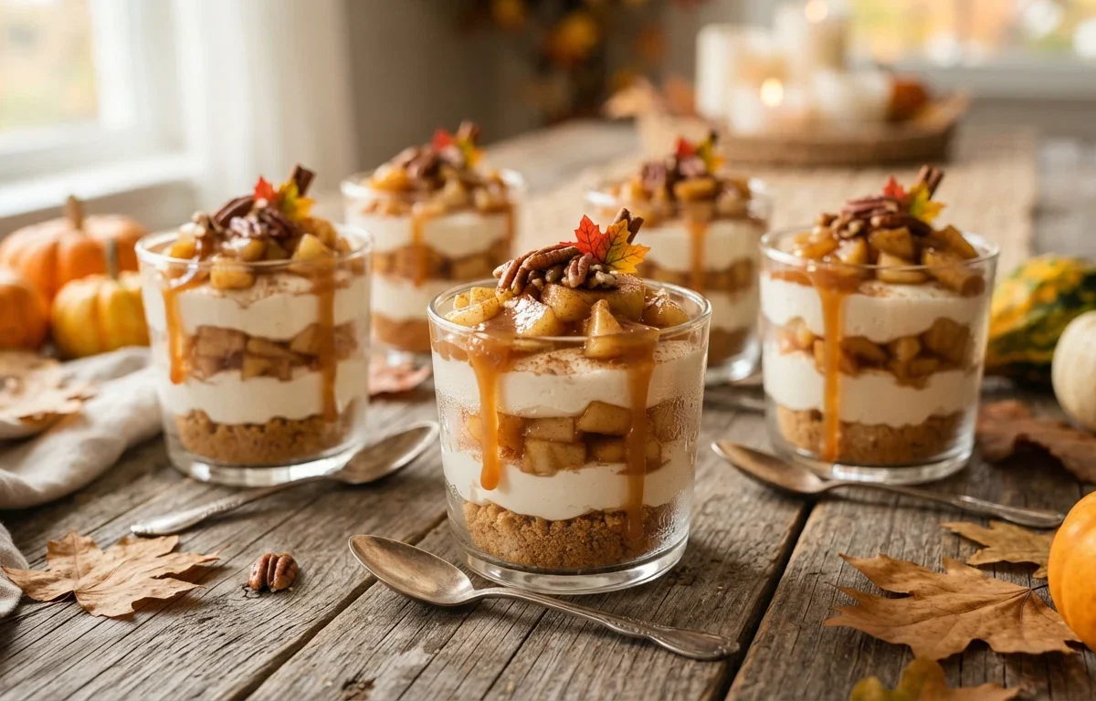 Caramel Apple Cheesecake Cups
