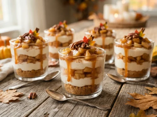 Caramel Apple Cheesecake Cups