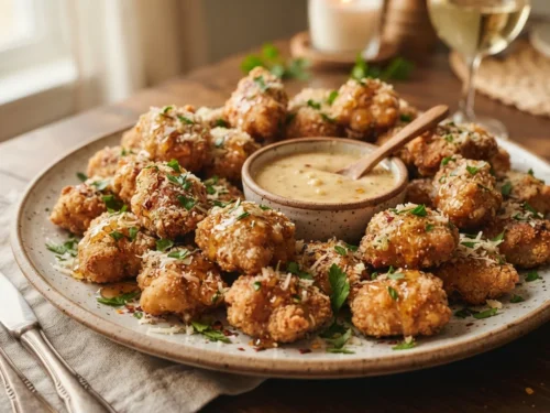 Crispy Garlic Parmesan Chicken Bites