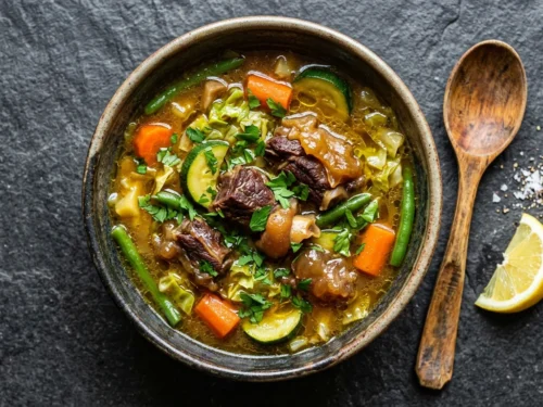 Slow-Cooked Beef Feet Collagen Stew with Vegetables
